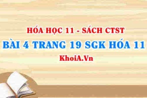Bài 4 trang 19 SGK Hóa 11 Chân trời sáng tạo
